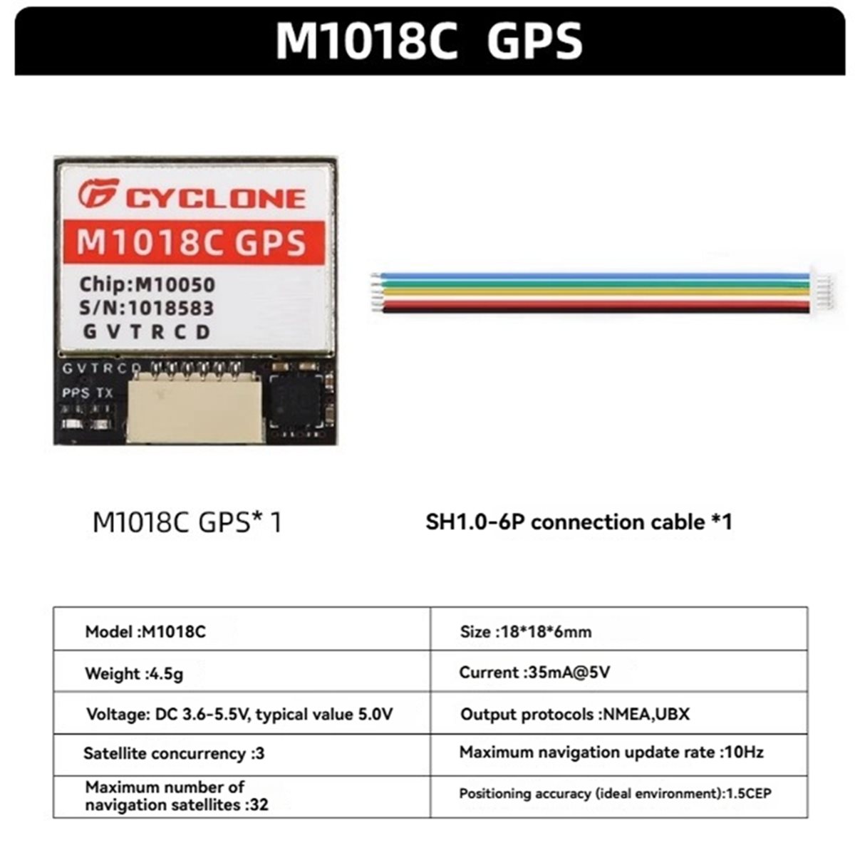 Drone Compass - AAAE M1018C M10 GPS-module Geïntegreerd kompas